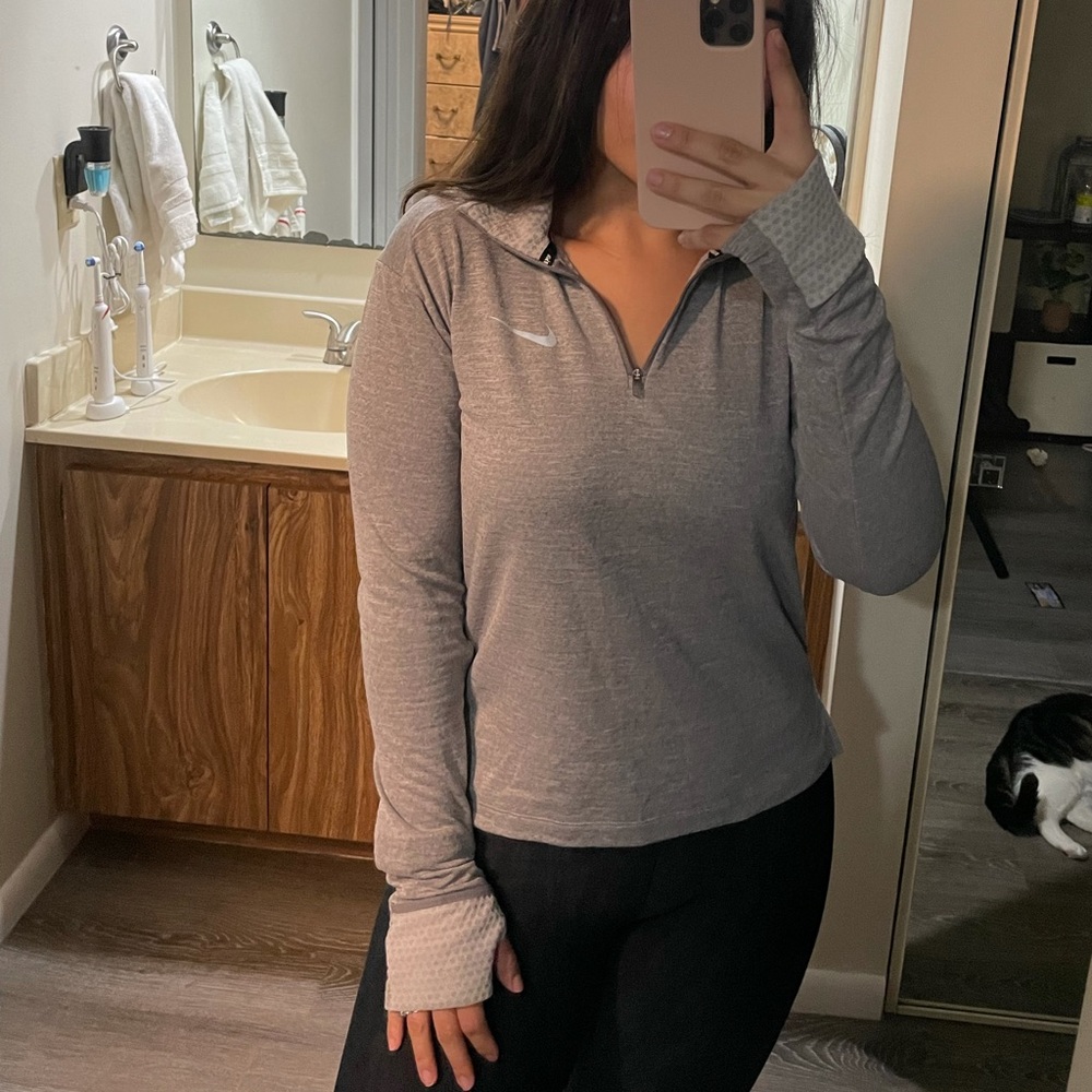 NIKE running gray sweater